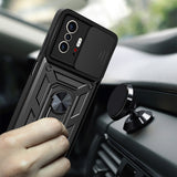 Xiaomi 11T Pro 5G Kılıf Magnetik Standlı Kamera Korumalı Zore Sürgülü Vega Kapak