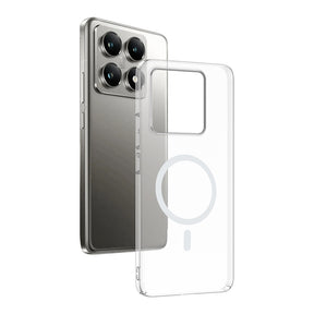 Xiaomi 14T Kamera Korumalı M-Safe Şarj Özellikli Şeffaf Zore London Sert PC Kapak