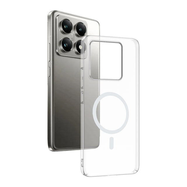 Xiaomi 14T Pro Kamera Korumalı M-Safe Şarj Özellikli Şeffaf Zore London Sert PC Kapak