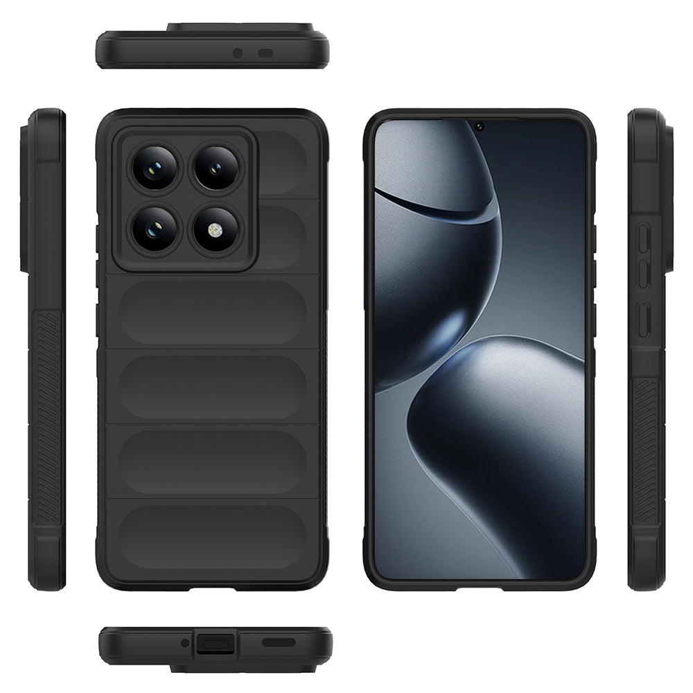 Xiaomi 14T Pro Kılıf Esnek TPU Oyuklu Arka Yüzey Tasarımlı Zore Etnik Silikon Kapak