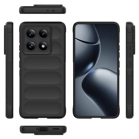 Xiaomi 14T Pro Kılıf Esnek TPU Oyuklu Arka Yüzey Tasarımlı Zore Etnik Silikon Kapak