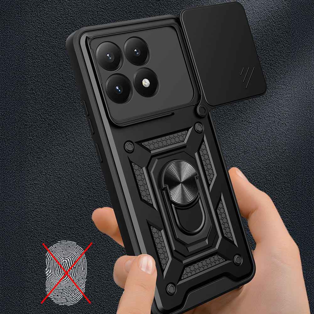 Xiaomi 15T Kılıf Magnetik Standlı Kamera Korumalı Zore Sürgülü Vega Kapak