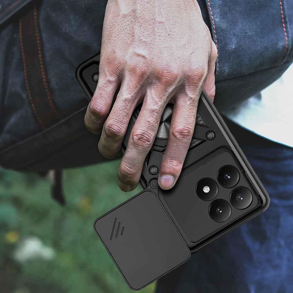 Xiaomi 15T Kılıf Magnetik Standlı Kamera Korumalı Zore Sürgülü Vega Kapak