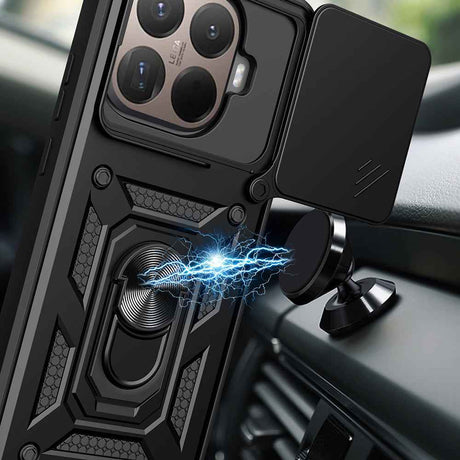 Xiaomi 15T Pro Kılıf Magnetik Standlı Kamera Korumalı Zore Sürgülü Vega Kapak