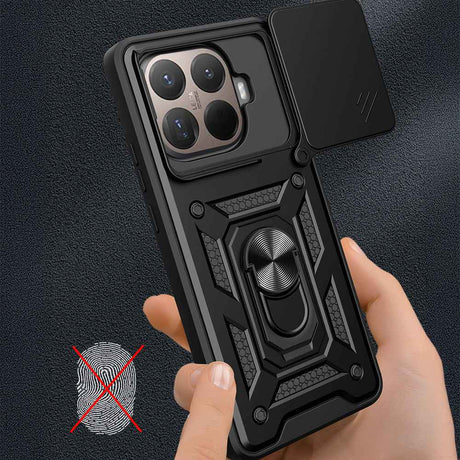 Xiaomi 15T Pro Kılıf Magnetik Standlı Kamera Korumalı Zore Sürgülü Vega Kapak