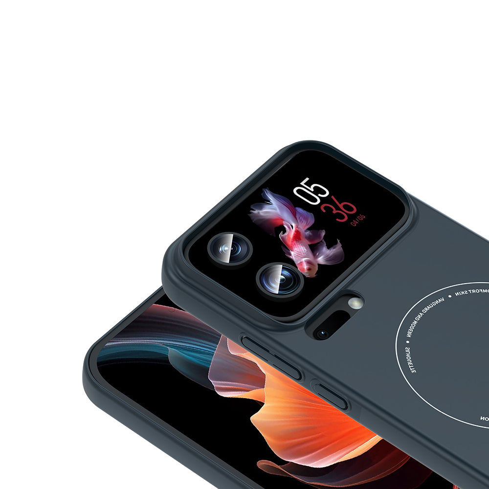 Xiaomi 17 Pro Max Kılıf M-Safe Şarj Özellikli Kamera Korumalı Zore Elio Sert PC Kapak