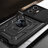 Xiaomi Mi 11T 5G Kılıf Magnetik Standlı Kamera Korumalı Zore Sürgülü Vega Kapak
