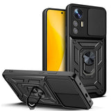 Xiaomi Mi 12 Lite Kılıf Magnetik Standlı Kamera Korumalı Zore Sürgülü Vega Kapak