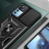 Xiaomi Mi 12T Pro Kılıf Magnetik Standlı Kamera Korumalı Zore Sürgülü Vega Kapak
