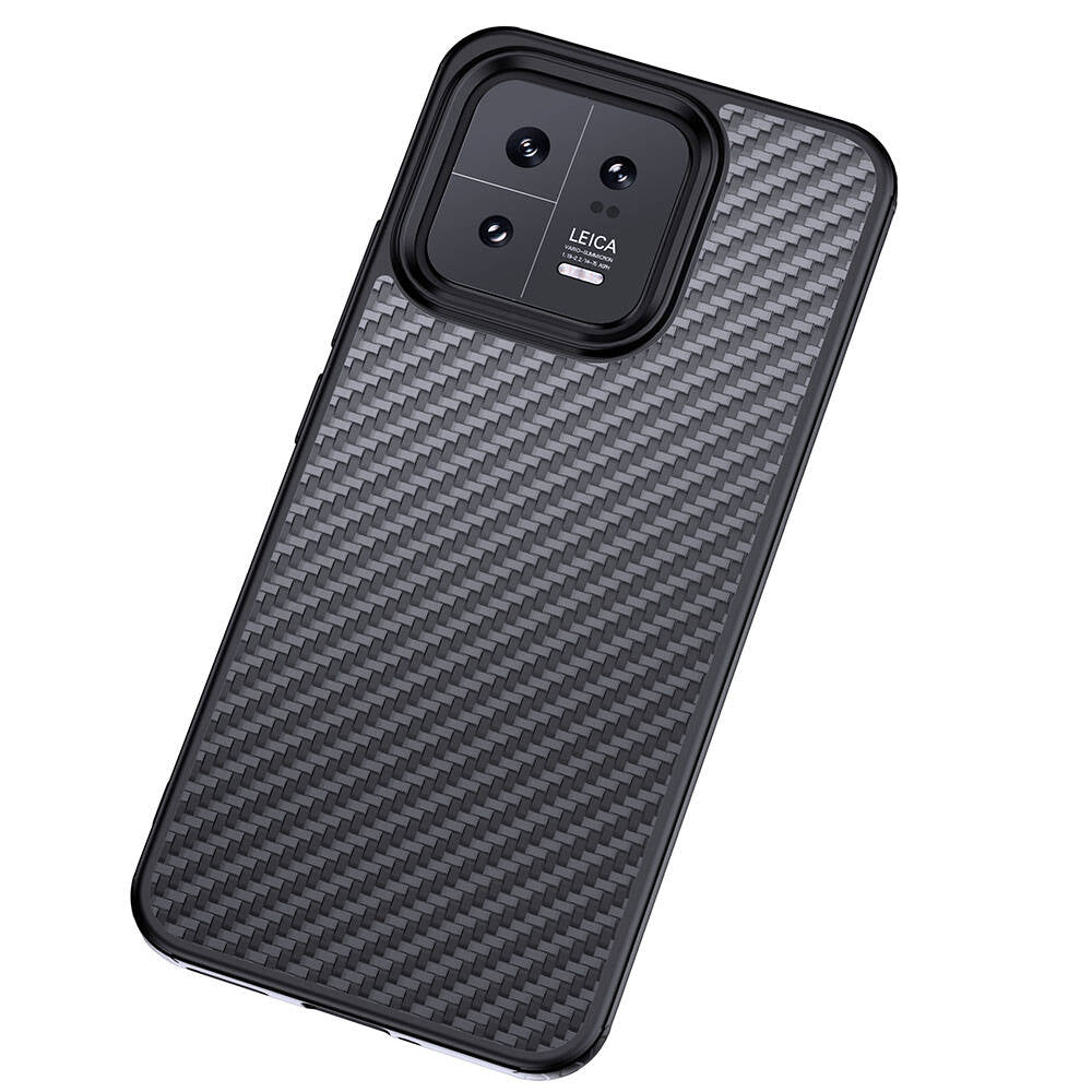 Xiaomi Mi 13 Kılıf Aramid Karbon Fiber M-safe Özellikli Wlons Radison Kapak
