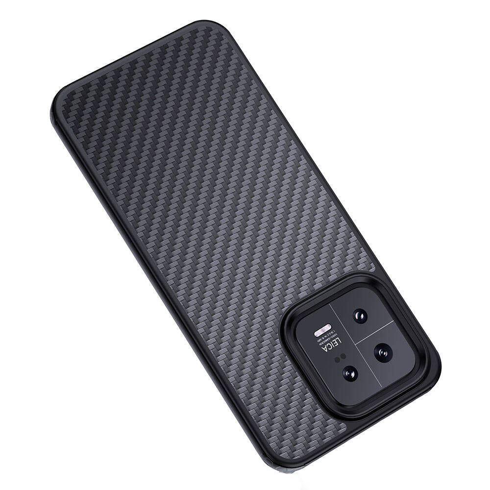 Xiaomi Mi 13 Pro Kılıf Aramid Karbon Fiber M-safe Özellikli Wlons Radison Kapak