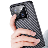 Xiaomi Mi 14 Kılıf Aramid Karbon Fiber M-safe Özellikli Wlons Radison Kapak