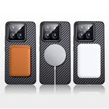 Xiaomi Mi 14 Kılıf Aramid Karbon Fiber M-safe Özellikli Wlons Radison Kapak