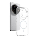 Xiaomi Mi 14 Ultra Kamera Korumalı M-Safe Şarj Özellikli Şeffaf Zore London Sert PC Kapak