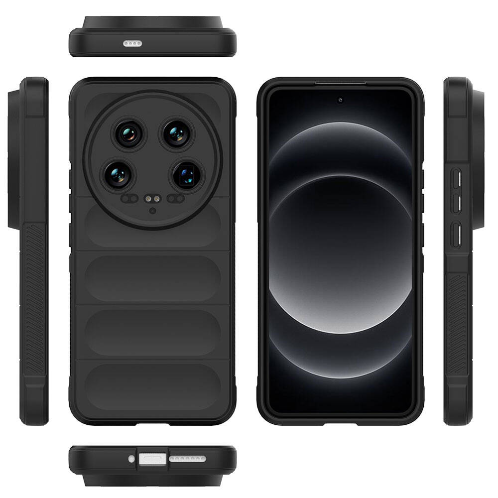 Xiaomi Mi 14 Ultra Kılıf Esnek TPU Oyuklu Arka Yüzey Tasarımlı Zore Etnik Silikon Kapak
