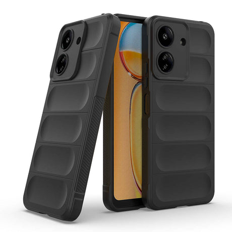 Xiaomi Poco C65 Kılıf Esnek TPU Oyuklu Arka Yüzey Tasarımlı Zore Etnik Silikon Kapak