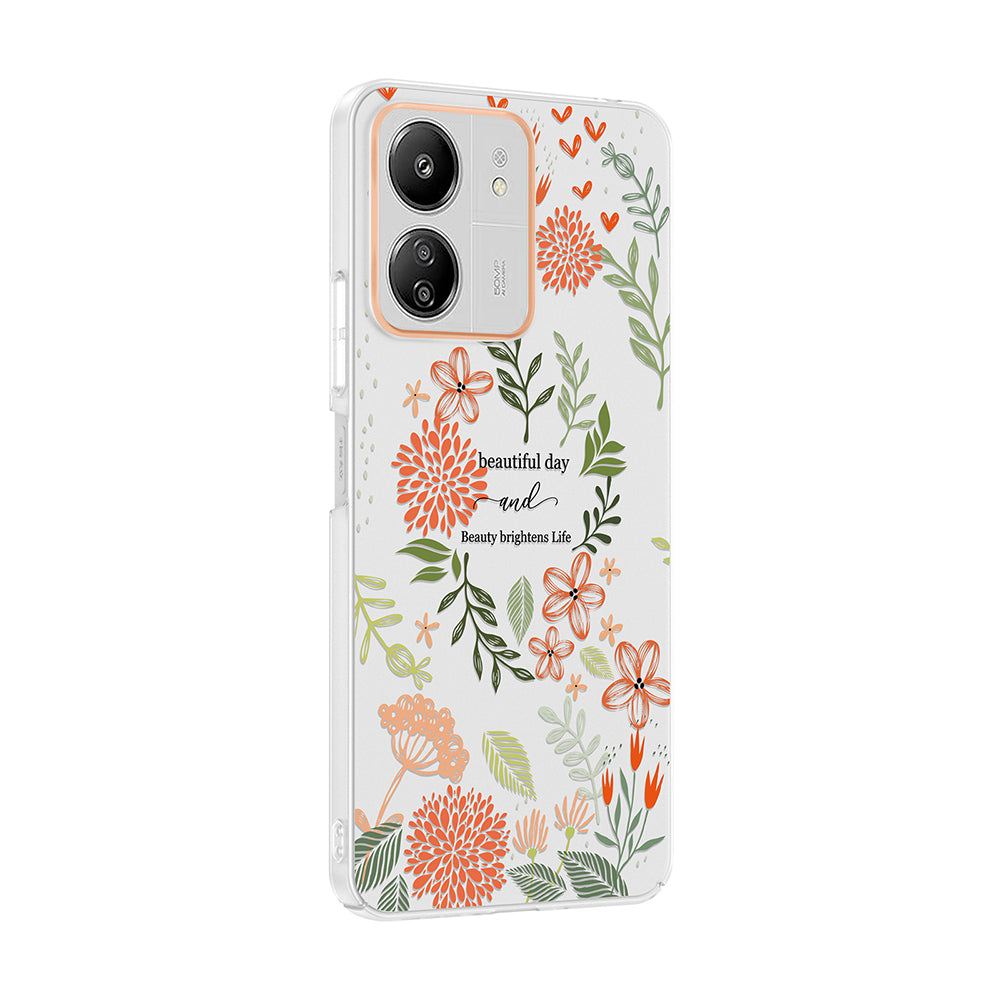 Xiaomi Poco C65 Kılıf Kamera Korumalı Desenli Zore Klip Kapak