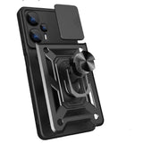 Xiaomi Poco F5 Kılıf Magnetik Standlı Kamera Korumalı Zore Sürgülü Vega Kapak