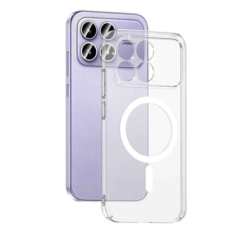 Xiaomi Poco F8 Pro Kamera Korumalı M-Safe Şarj Özellikli Şeffaf Zore London Sert PC Kapak