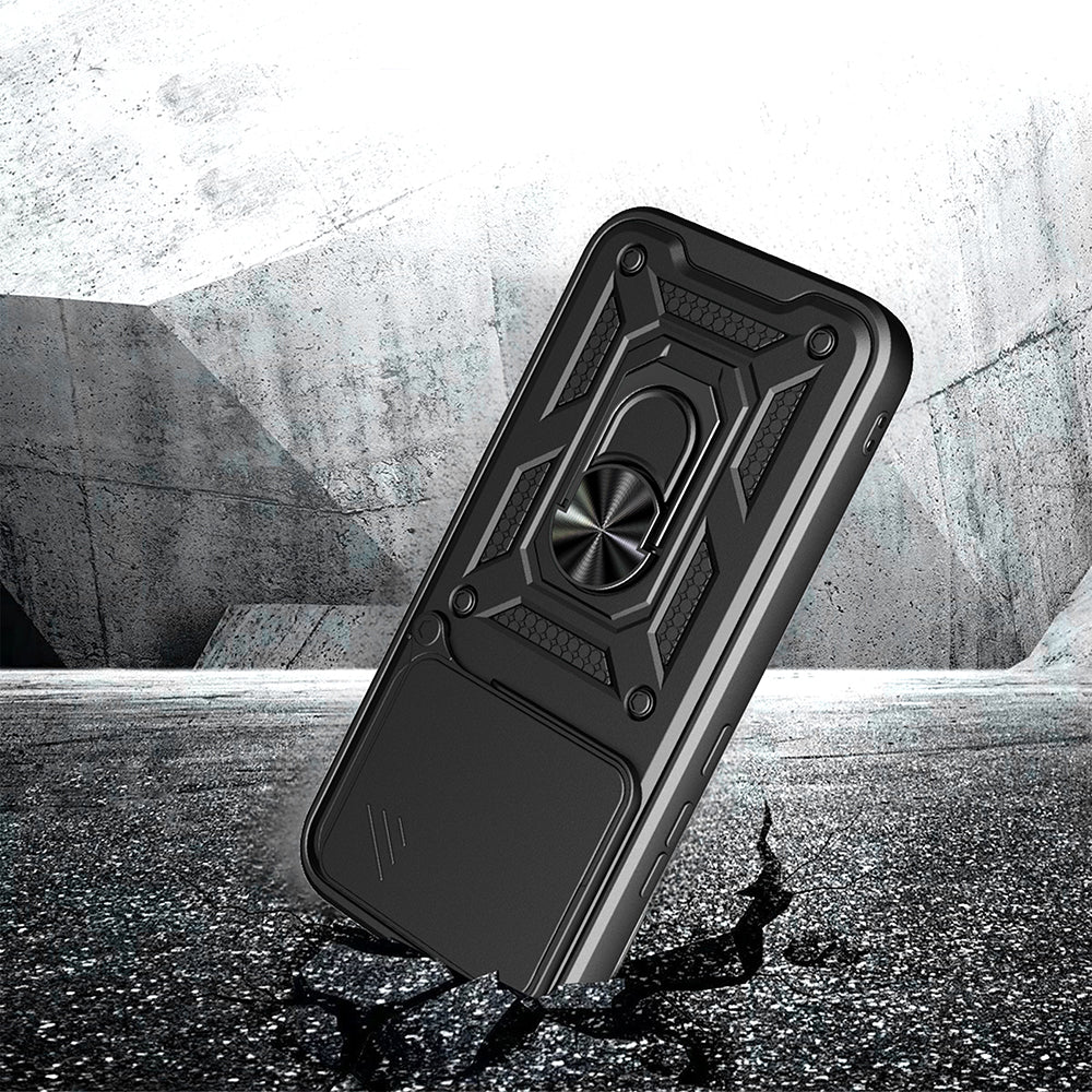 Xiaomi Poco F8 Pro Kılıf Magnetik Standlı Kamera Korumalı Zore Sürgülü Vega Kapak