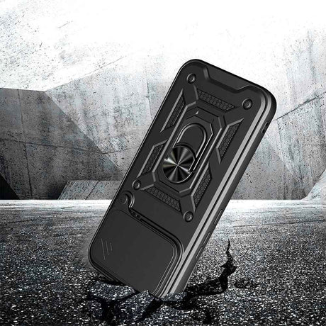 Xiaomi Poco F8 Ultra Kılıf Magnetik Standlı Kamera Korumalı Zore Sürgülü Vega Kapak