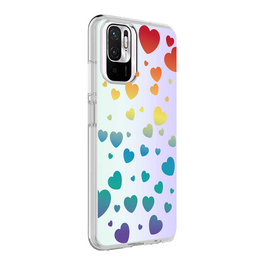 Xiaomi Poco M5S Kılıf Zore M-Blue Desenli Kapak