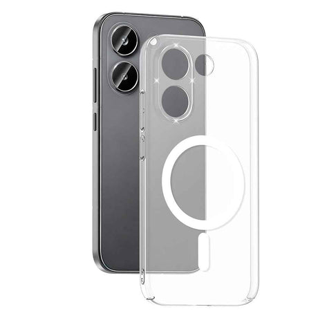 Xiaomi Poco X8 Pro Kamera Korumalı M-Safe Şarj Özellikli Şeffaf Zore London Sert PC Kapak