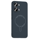 Xiaomi Poco X8 Pro Max Kılıf M-Safe Şarj Özellikli Kamera Korumalı Zore Elio Sert PC Kapak