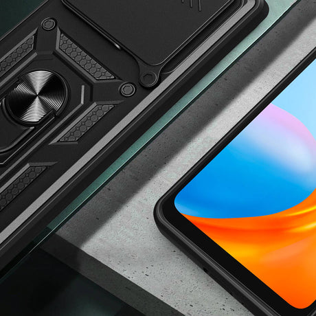 Xiaomi Redmi 13 4G Kılıf Magnetik Standlı Kamera Korumalı Zore Sürgülü Vega Kapak