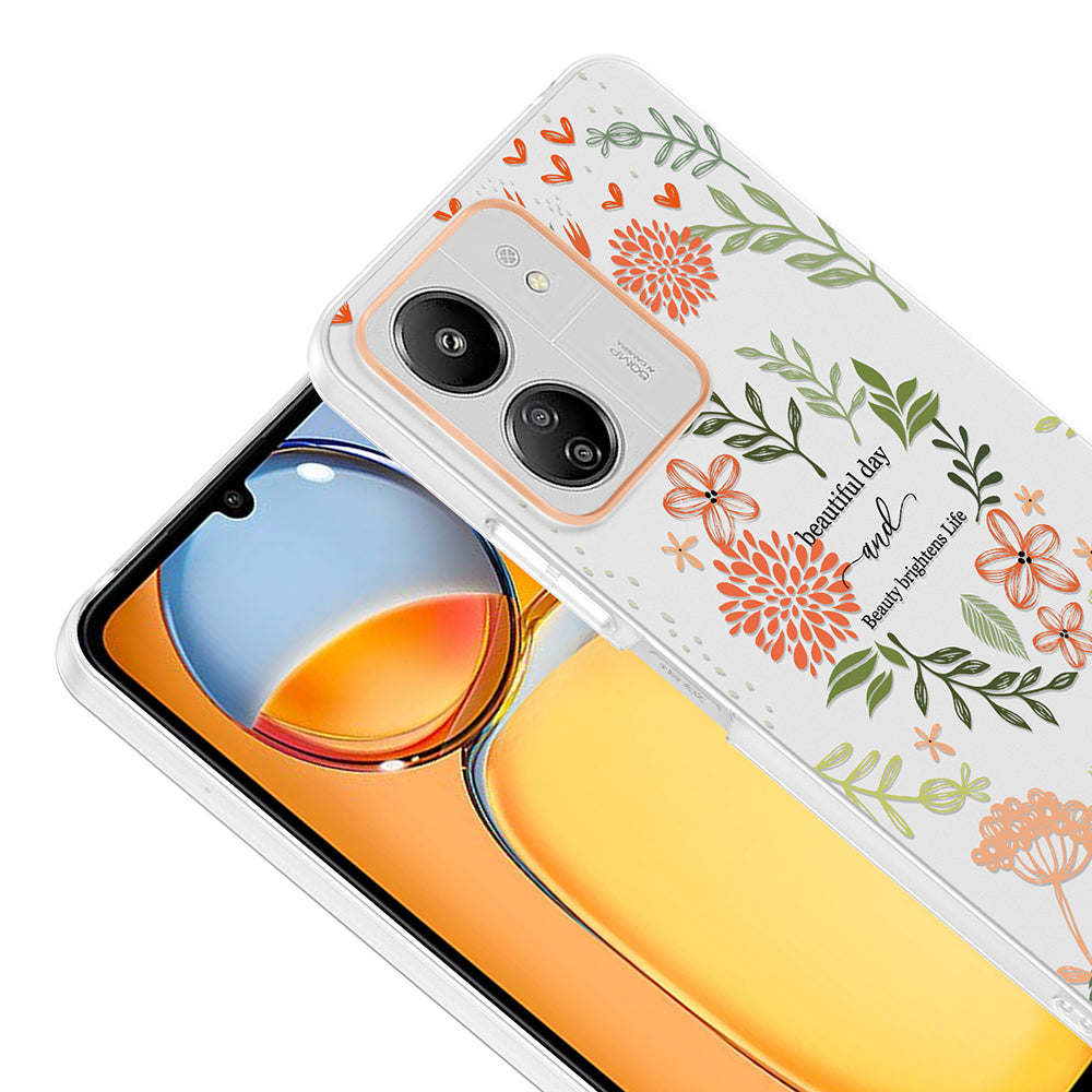Xiaomi Redmi 13C Kılıf Kamera Korumalı Desenli Zore Klip Kapak