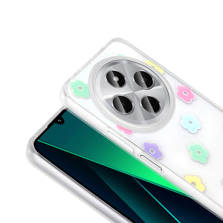 Xiaomi Redmi 14C 4G Kılıf Şeffaf Figürlü Zore Folk Sert Kapak