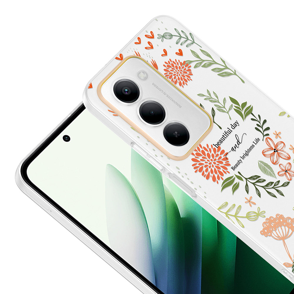 Xiaomi Redmi 15 Kılıf Kamera Korumalı Desenli Zore Klip Kapak