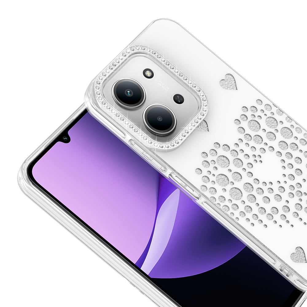 Xiaomi Redmi 15C Kılıf Damla Taşlı Zore Rivas Sert PC Kapak