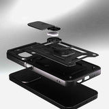 Xiaomi Redmi 15C Kılıf Magnetik Standlı Kamera Korumalı Zore Sürgülü Vega Kapak