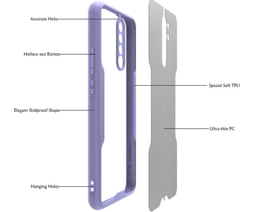 Xiaomi Redmi 9 Kılıf Zore Parfe Kapak