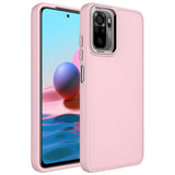 Xiaomi Redmi Note 10 Kılıf Metal Çerçeve ve Buton Tasarımlı Silikon Zore Luna Kapak