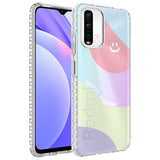 Xiaomi Redmi Note 10S Kılıf Airbag Kenarlı Renkli Desenli Silikon Zore Elegans Kapak
