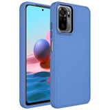 Xiaomi Redmi Note 10S Kılıf Metal Çerçeve ve Buton Tasarımlı Silikon Zore Luna Kapak