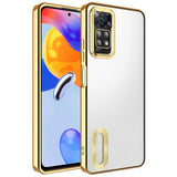Xiaomi Redmi Note 11 Pro 5G Kılıf Kamera Korumalı Logo Gösteren Zore Omega Kapak