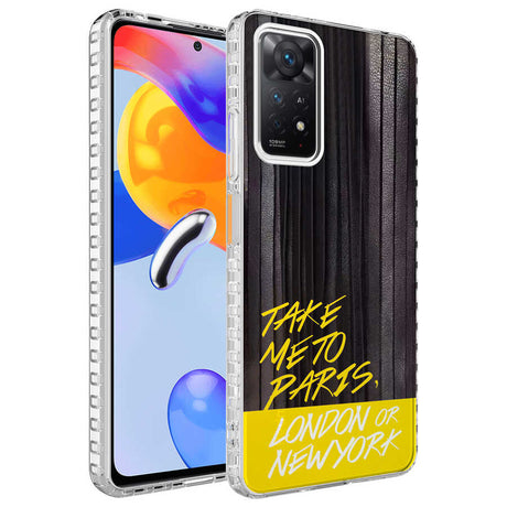 Xiaomi Redmi Note 11S Global Kılıf Airbag Kenarlı Renkli Desenli Silikon Zore Elegans Kapak