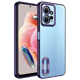 Xiaomi Redmi Note 12 4G Kılıf Kamera Korumalı Logo Gösteren Zore Omega Kapak