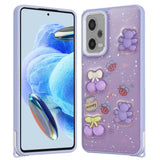 Xiaomi Redmi Note 12 Pro 5G Kılıf Parlayan Simli Kabartma Figürlü Zore Cevze Kapak