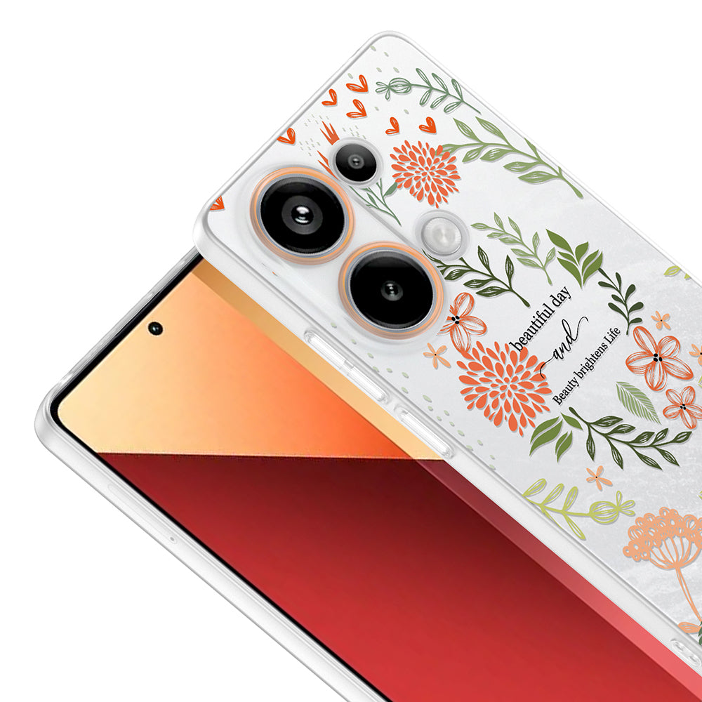 Xiaomi Redmi Note 13 Pro 4G Kılıf Kamera Korumalı Desenli Zore Klip Kapak