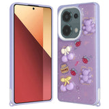Xiaomi Redmi Note 13 Pro 4G Kılıf Parlayan Simli Kabartma Figürlü Zore Cevze Kapak
