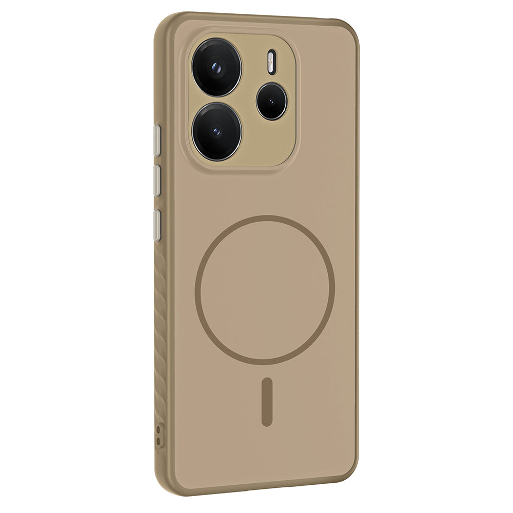 Xiaomi Redmi Note 14 4G Kılıf M-safe Şarj Özellikli Zore Tea Kapak