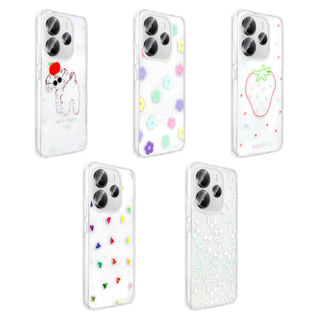 Xiaomi Redmi Note 14 4G Kılıf Şeffaf Figürlü Zore Folk Sert Kapak