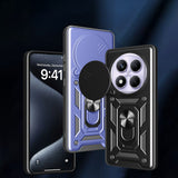 Xiaomi Redmi Note 14 Pro 4G Kılıf Magnetik Standlı Kamera Korumalı Zore Sürgülü Vega Kapak