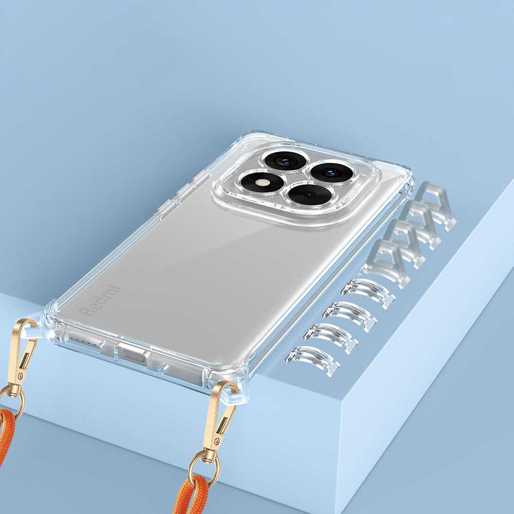 Xiaomi Redmi Note 14 Pro 5G Kılıf Airbagli Takılabilir Askı Aparatlı Zore Snap Silikon Kapak