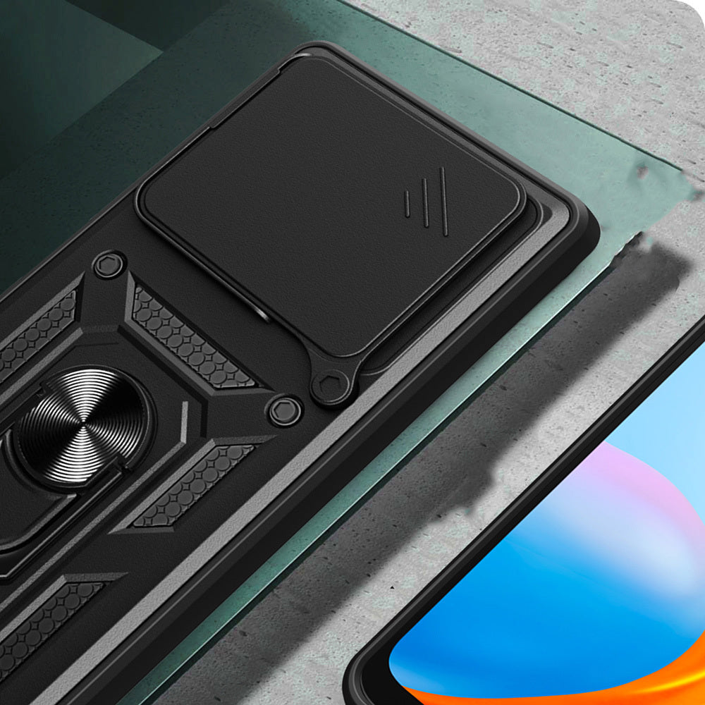 Xiaomi Redmi Note 15 5G Kılıf Magnetik Standlı Kamera Korumalı Zore Sürgülü Vega Kapak