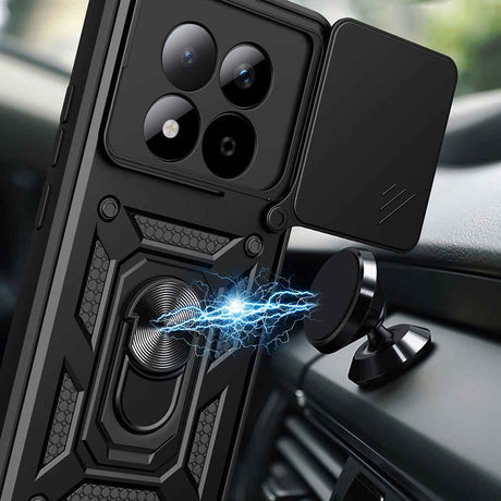 Xiaomi Redmi Note 15 Pro Kılıf Magnetik Standlı Kamera Korumalı Zore Sürgülü Vega Kapak